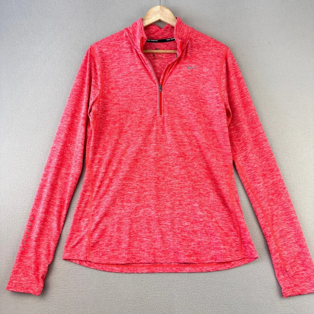Bundle Nike Dri-FIT Element Half-Zip Running Top Womens Medium Pink Long Sleeve - Picture 3 of 12